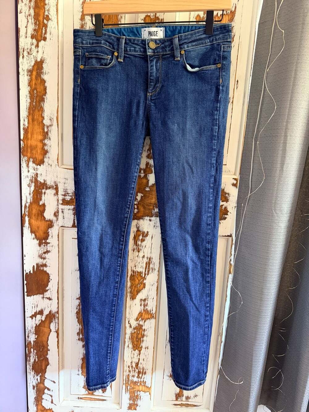 PAIGE Timeless Parisian Chic Coastal Cowgirl Skyline Skinny Jeans Size 28